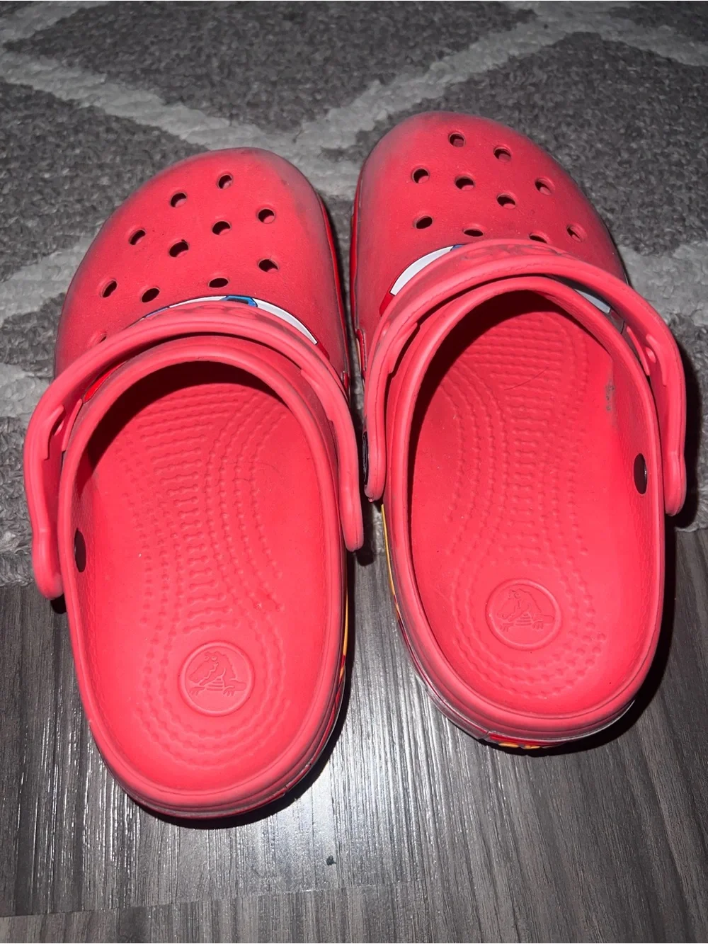 Kids' Red Slip-On Cars Crocs-Style Clog